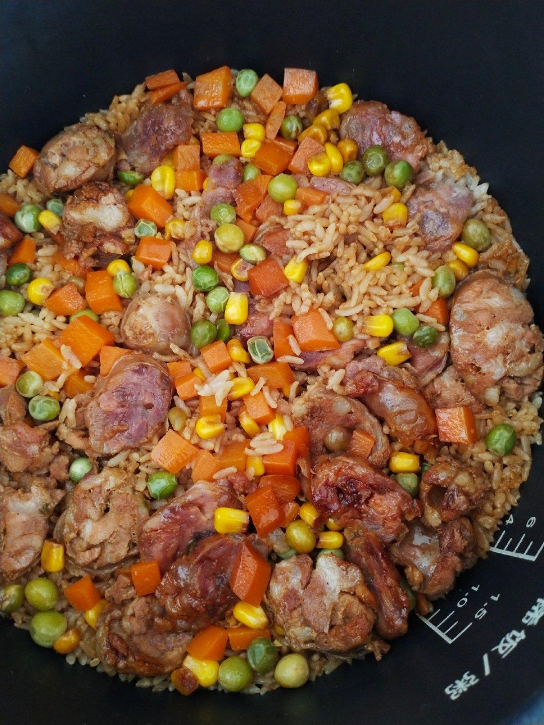 嘉笛麻麻做的懒人必备电饭煲腊肠焖饭