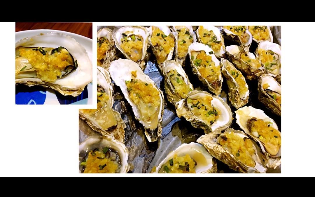烤生蚝 生蚝好吃关键是蒜茸做得好