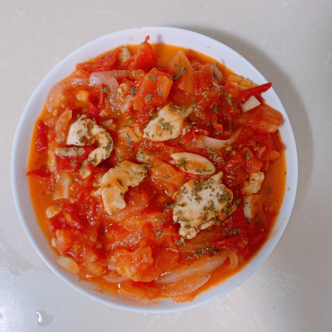 番茄炖鸡胸丨健康·三餐