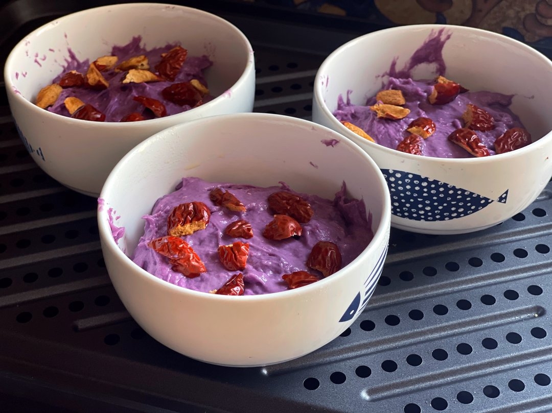 开花紫薯发糕|马克西姆巴斯克多功能锅的做法 步骤6