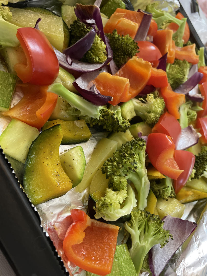 减肥期间的烤蔬菜