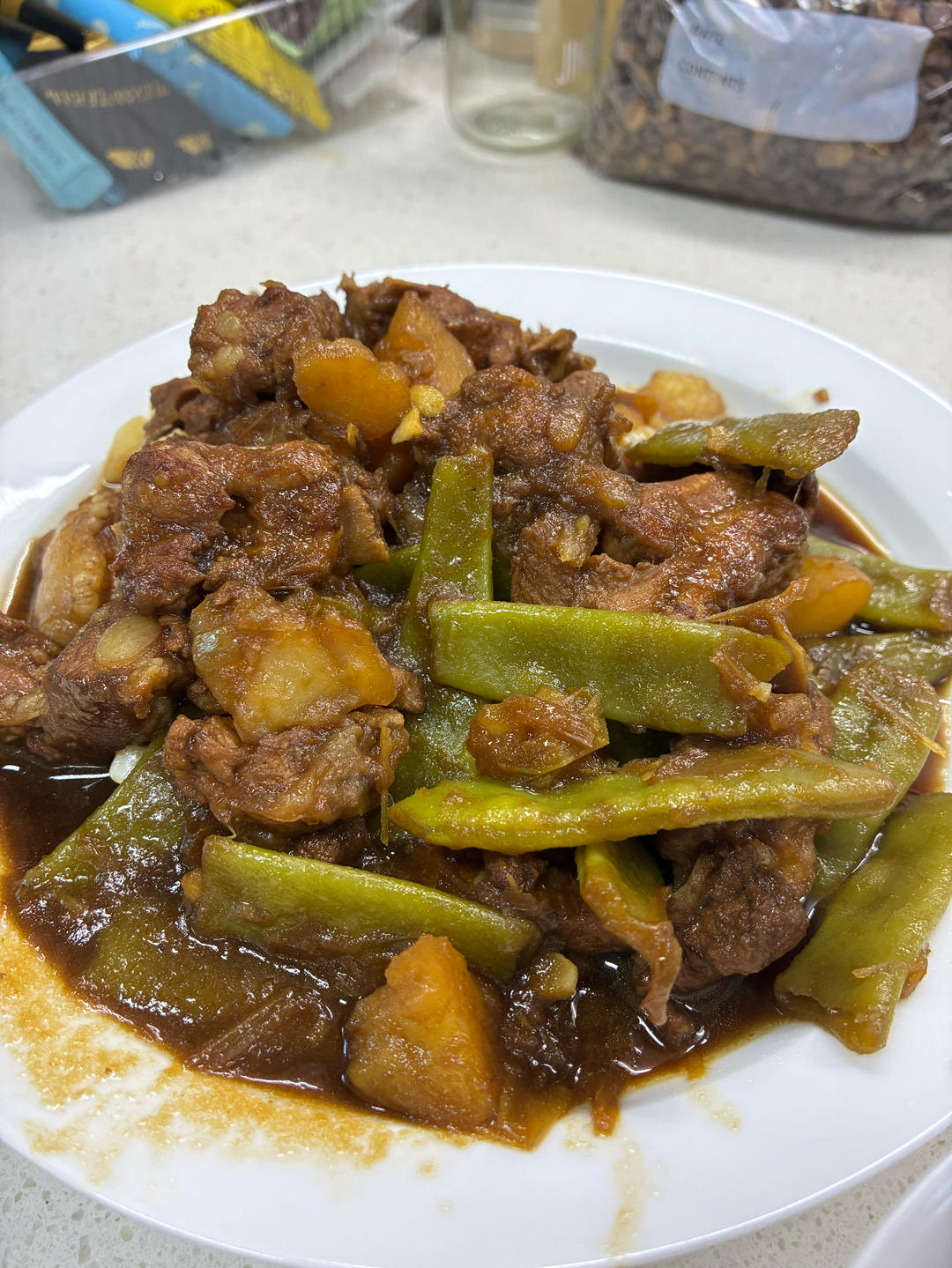 排骨炖扁豆