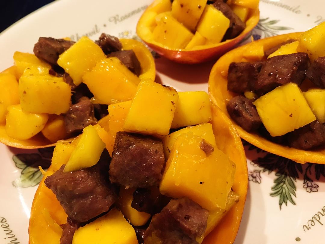 芒果牛肉粒