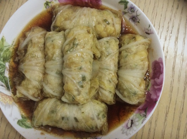 白菜肉糜卷
