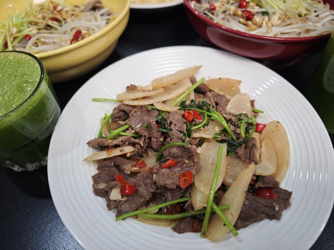 酸萝卜炒牛肉