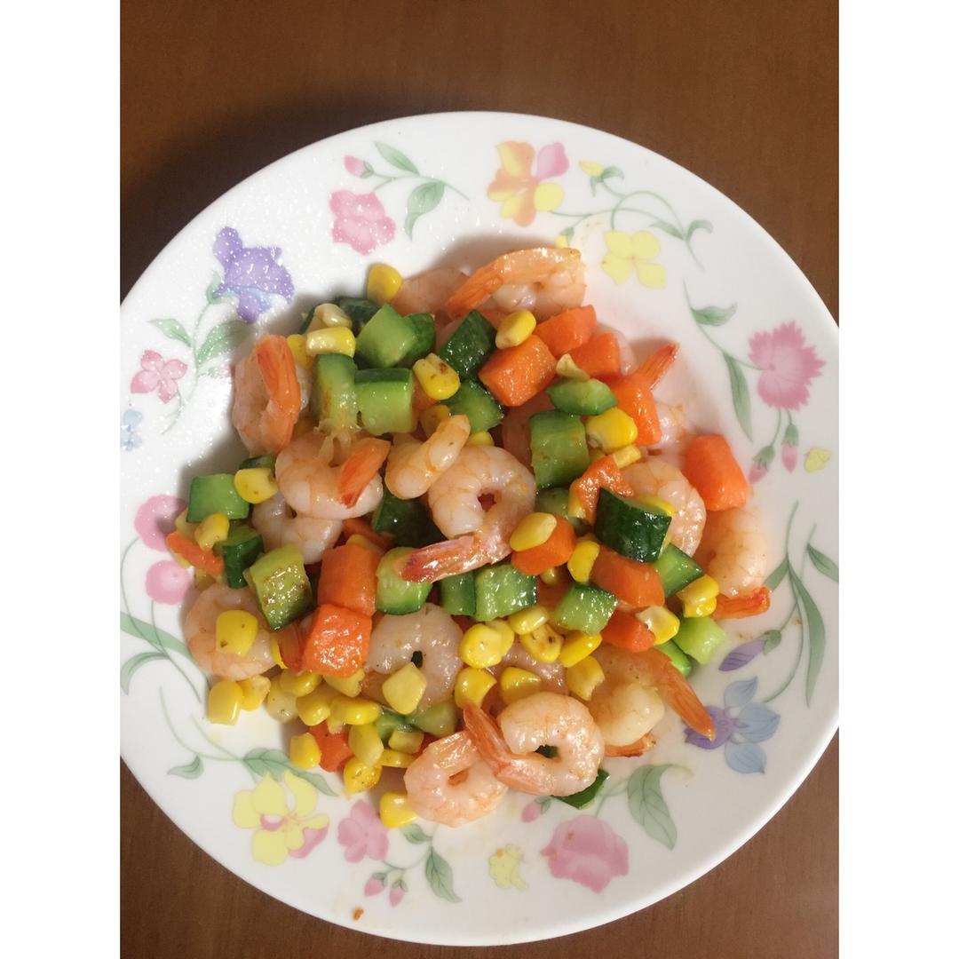 三色炒虾仁