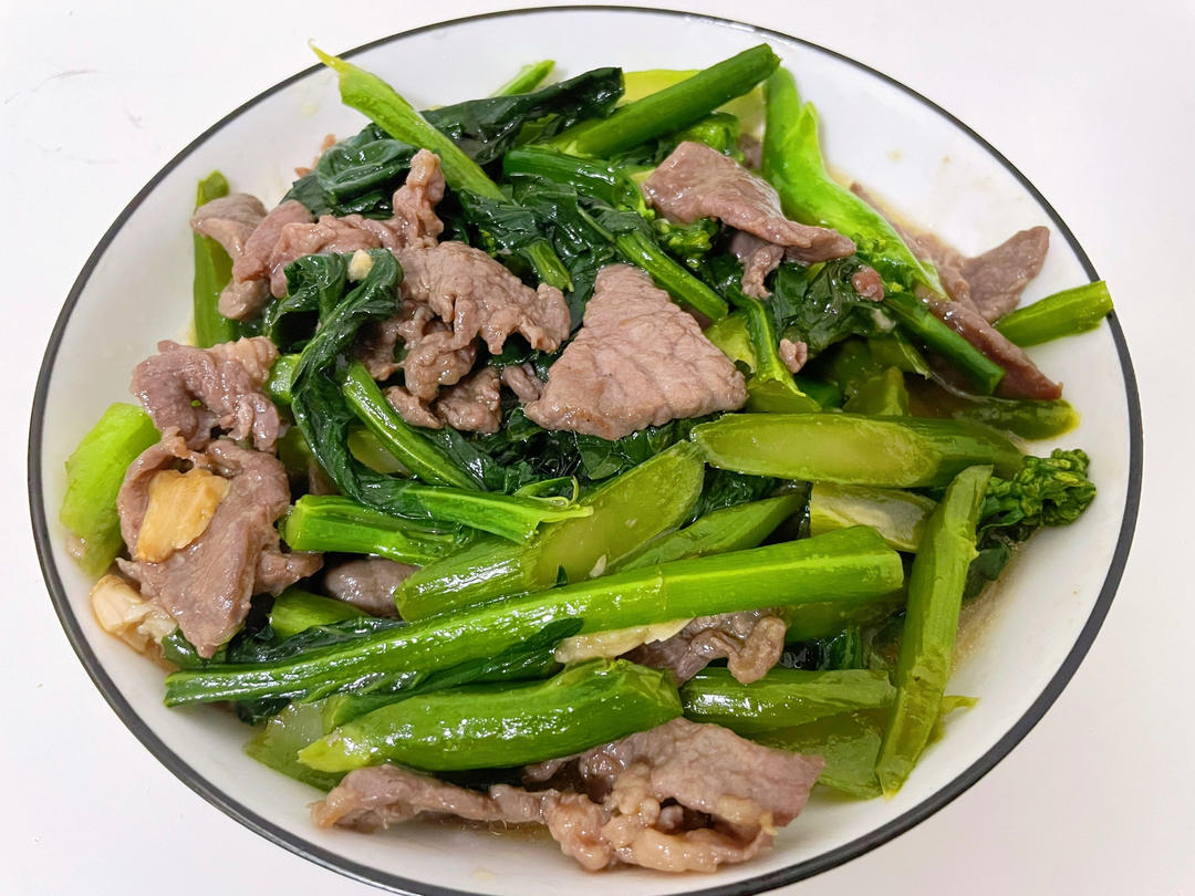 潮汕妈妈们拿手家常菜之芥蓝炒牛肉