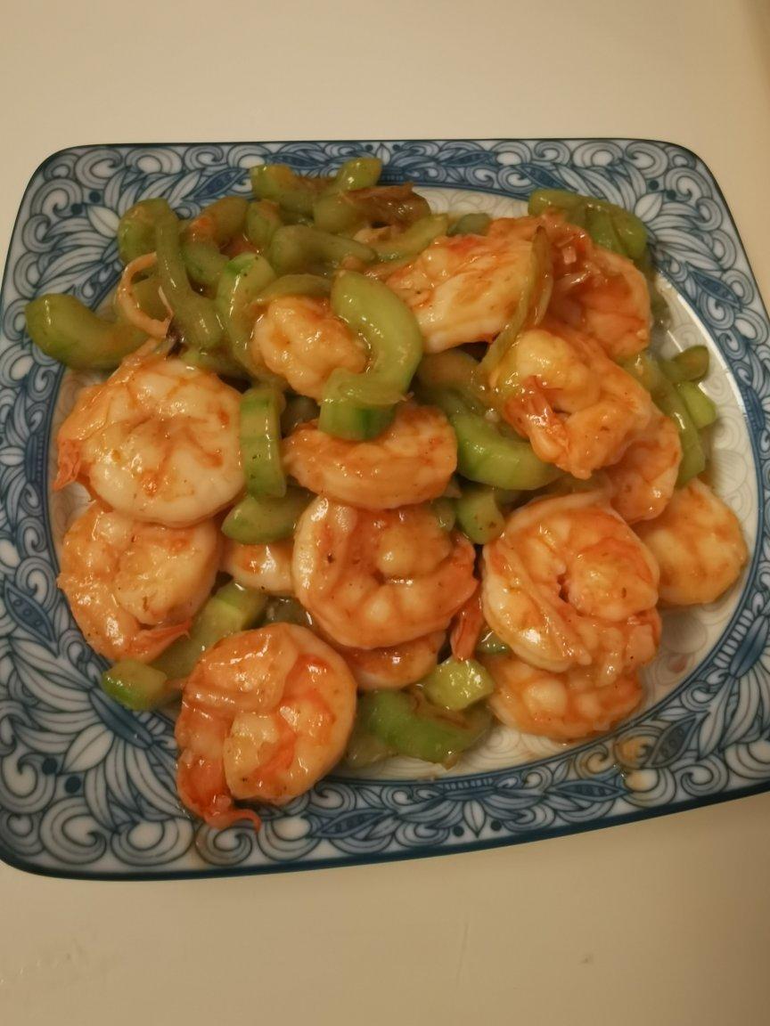 黄瓜炒虾仁