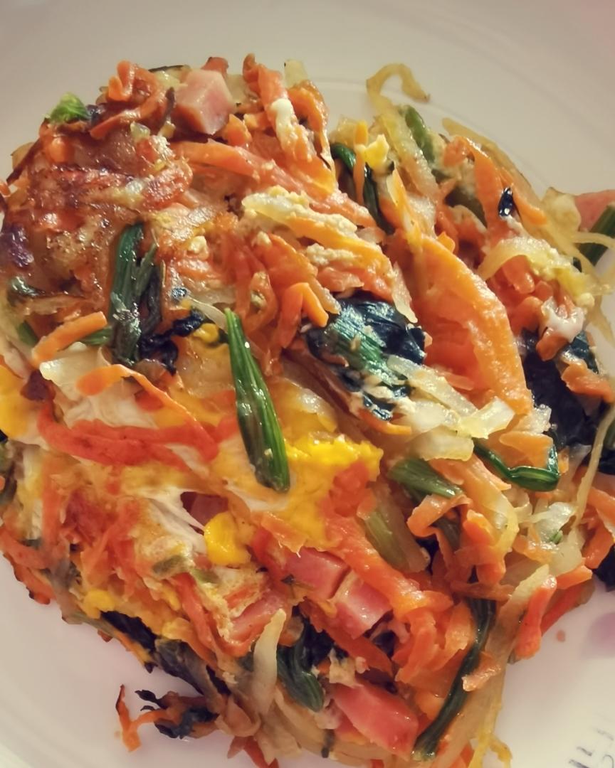 胡萝卜土豆菠菜蛋饼