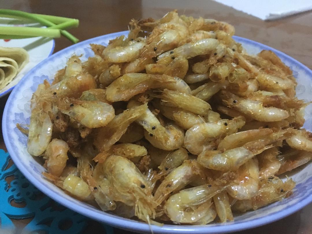 堂妈教你油煎小白虾