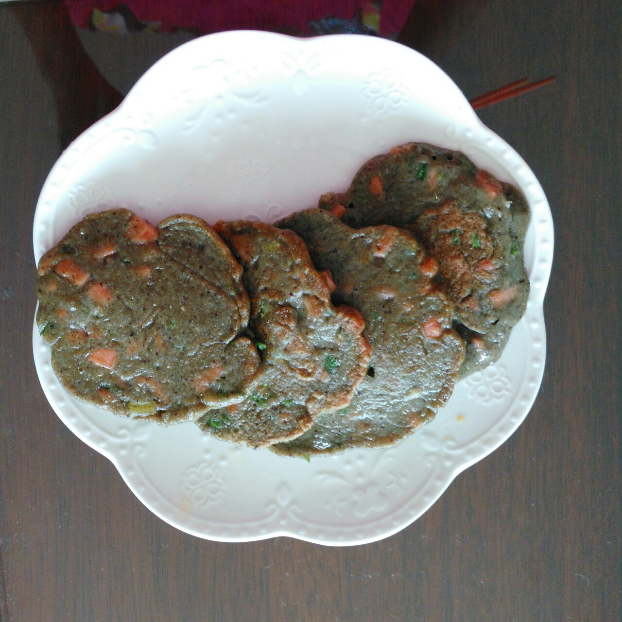 黑豆浆+葱花豆渣饼