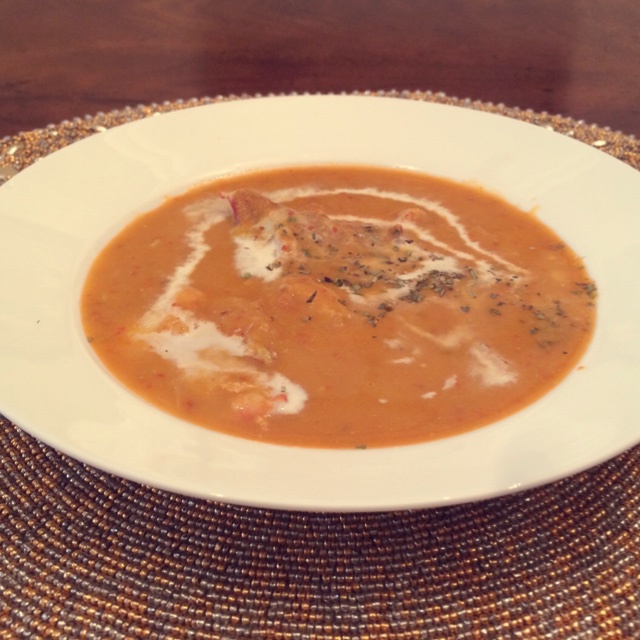 大卷鹿做的龙虾奶油浓汤lobsterbisque