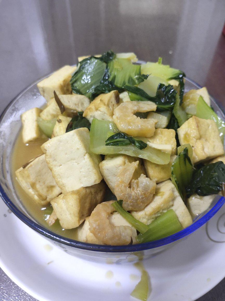 小白菜海米炖豆腐