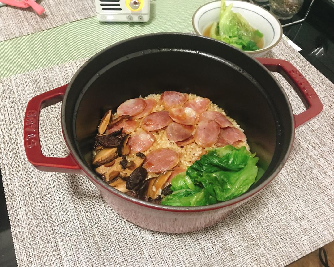 香菇腊味饭--Staub珐琅铸铁锅