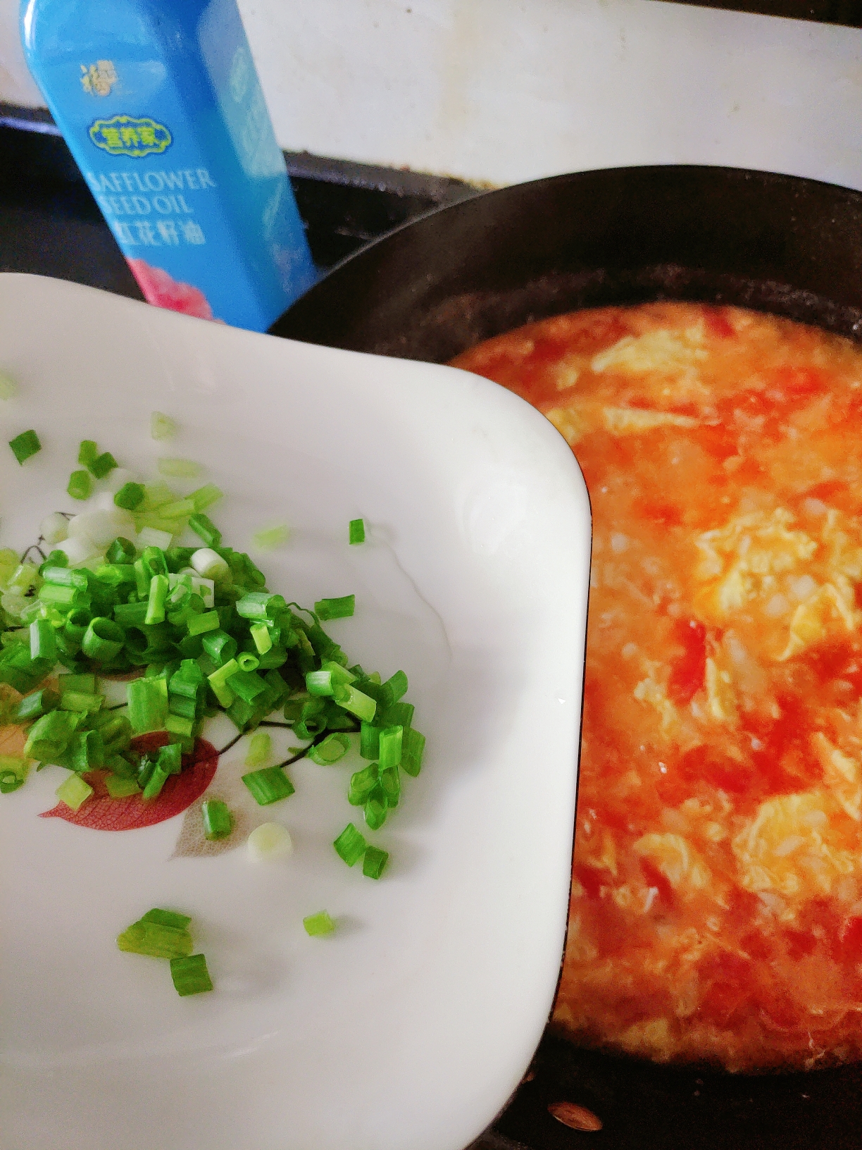 美味的山药泥西红柿鸡蛋汤的做法 步骤7