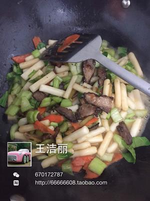麗寳腊肉杂蔬炒年糕的做法 步骤7