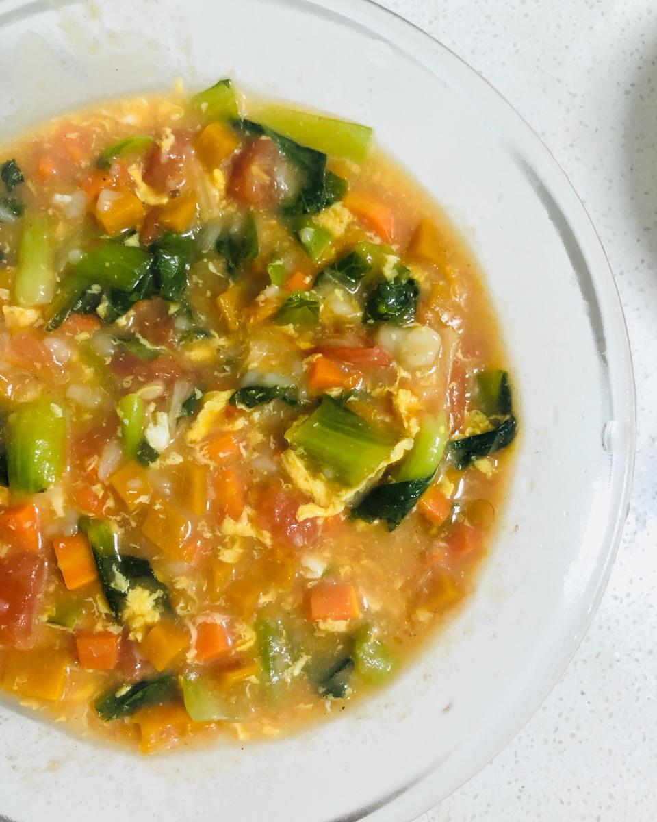 西红柿鸡蛋疙瘩汤