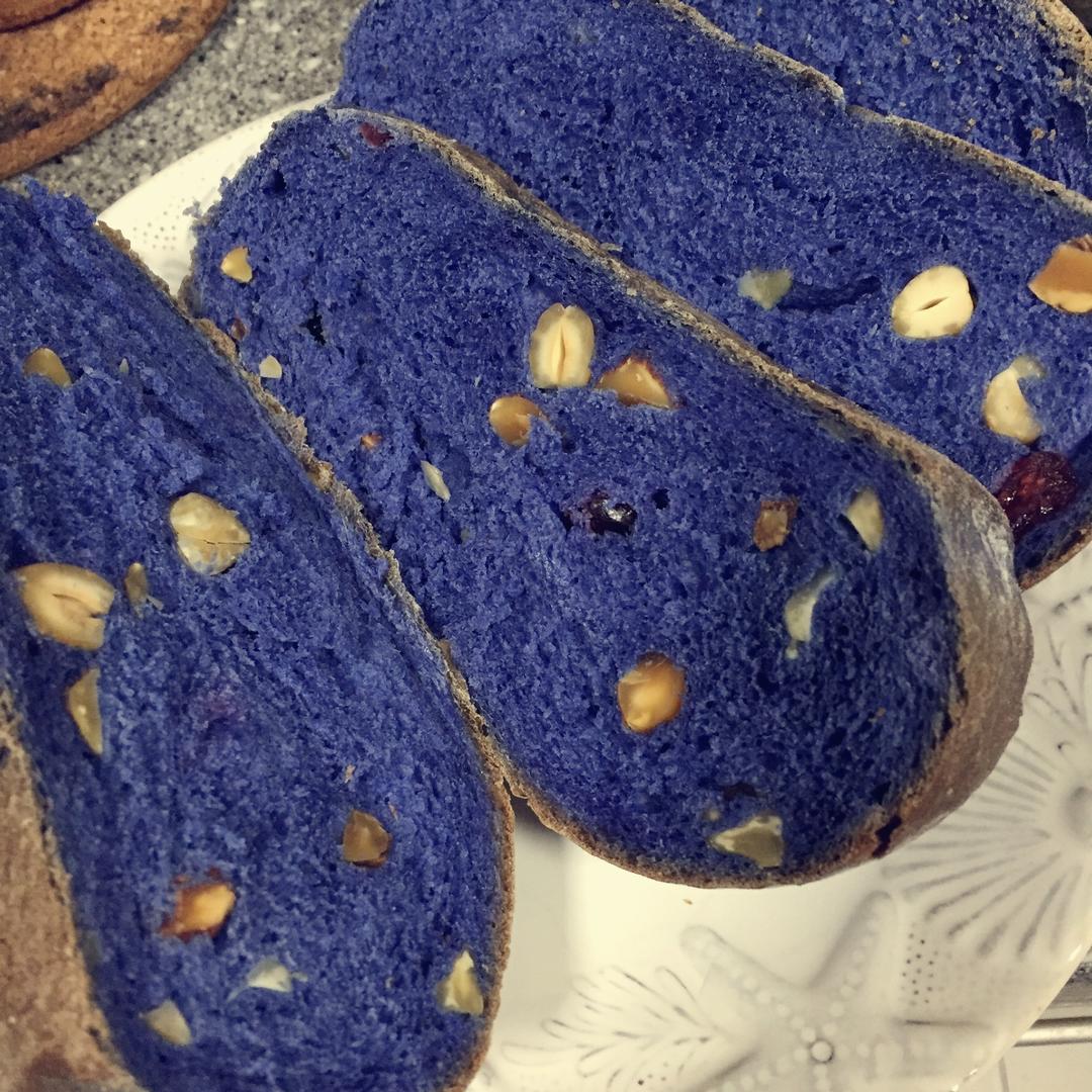 蓝色的海洋_4dci做的星空面包(蝶豆花天然色素)