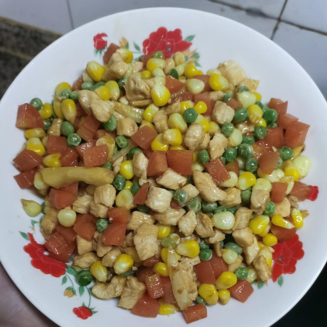 玉米鸡丁