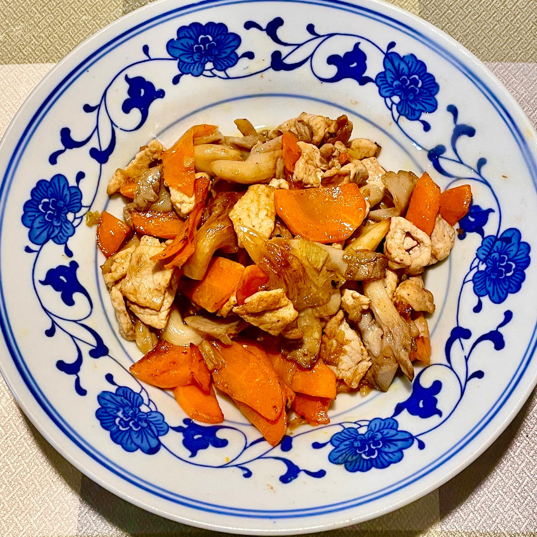 鲜美蘑菇/平菇炒肉