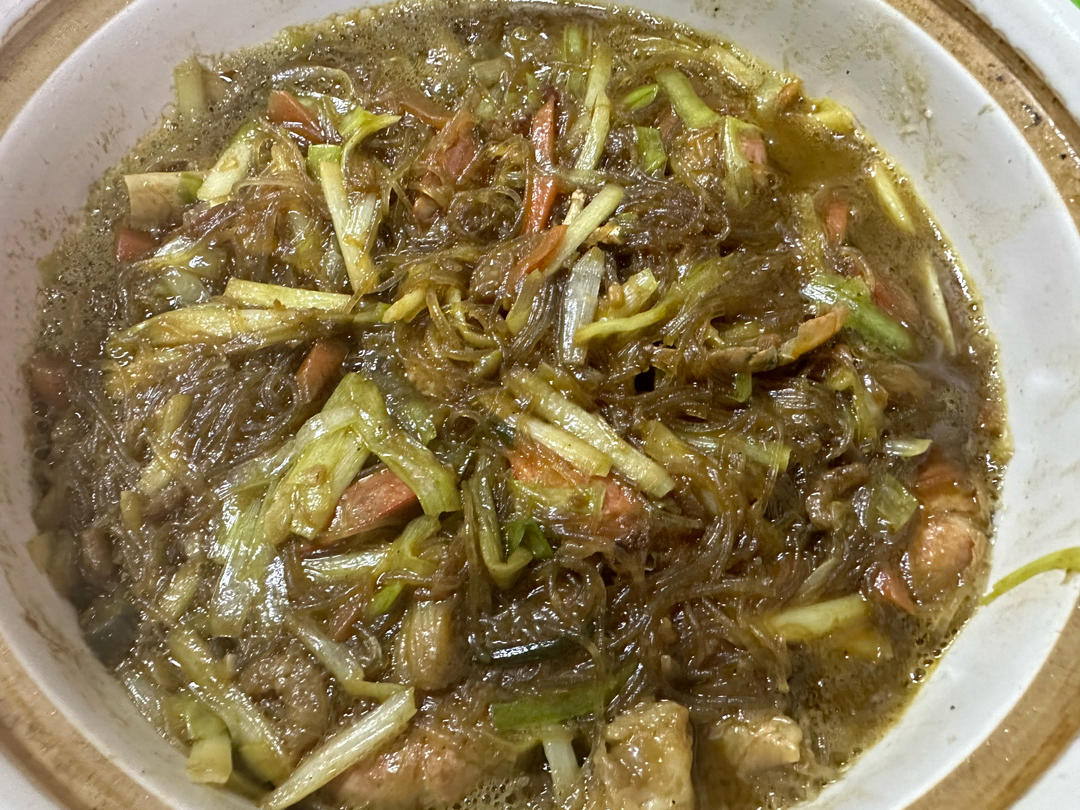 干贝鮮虾粉丝煲