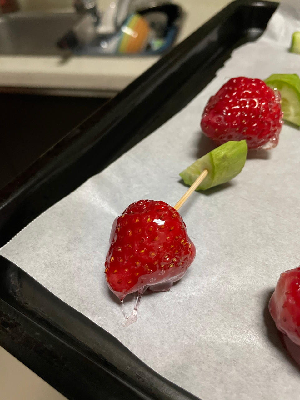 简单方便版2分钟做好糖葫芦（不用熬糖）水果糖