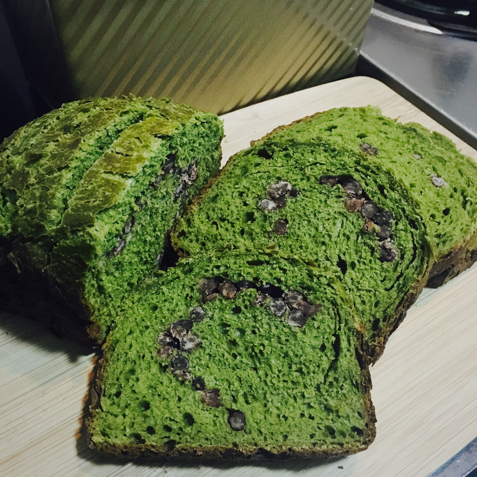 抹茶蜜豆土司