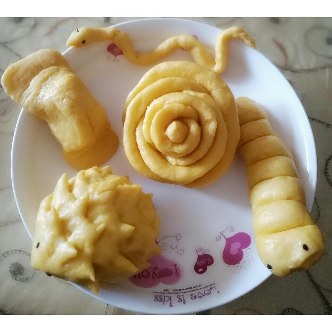 南瓜刺猬馒头
