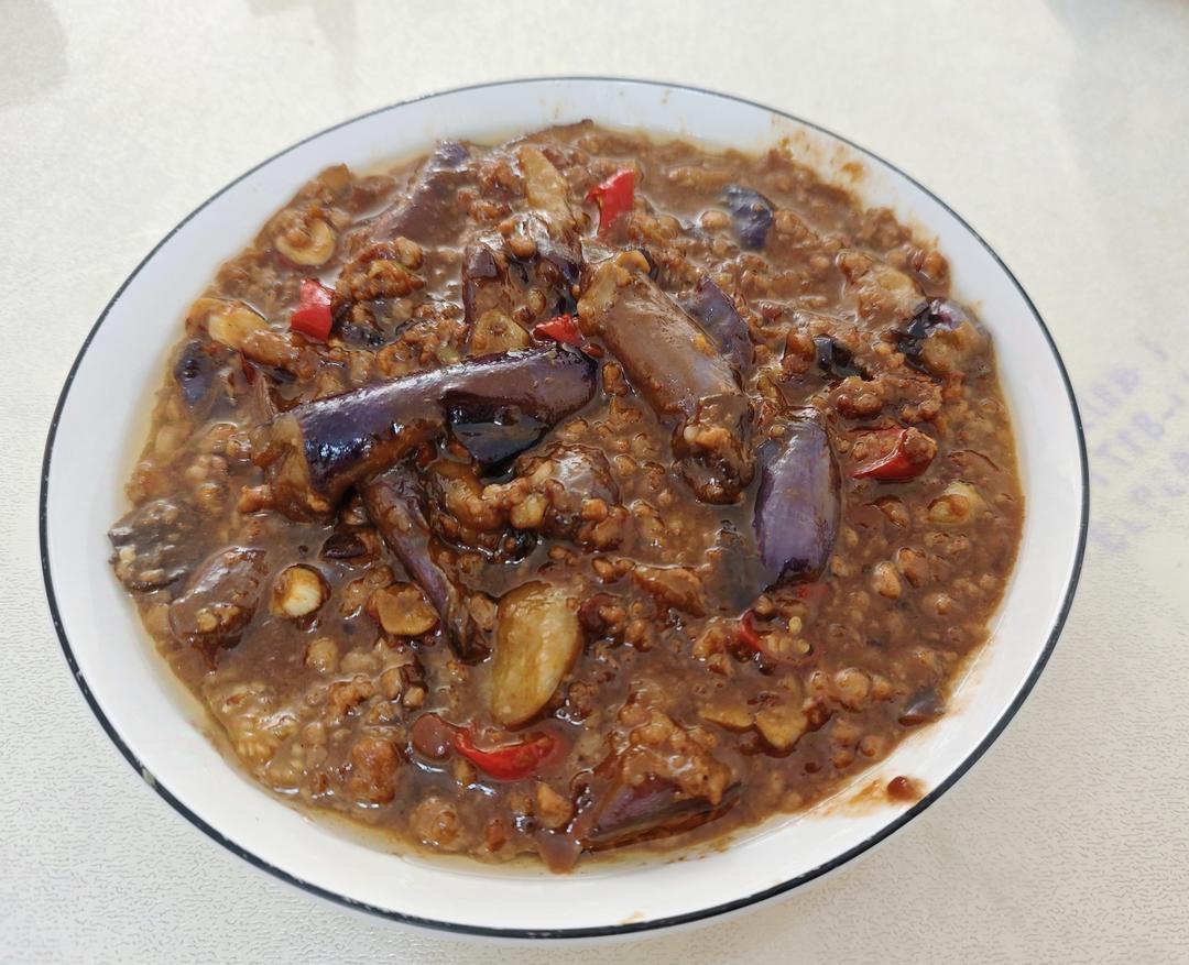 红烧肉沫茄子