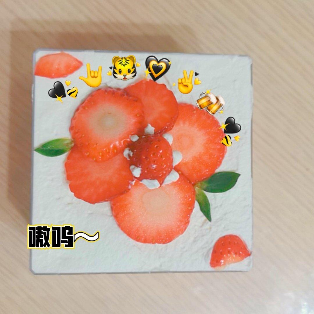 送给你一朵小红花|草莓盒子蛋糕