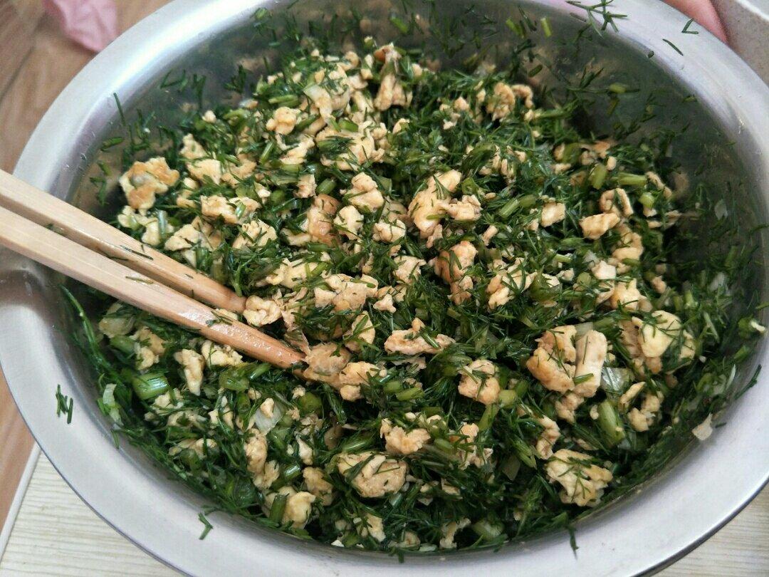 茴香鸡蛋素饺子