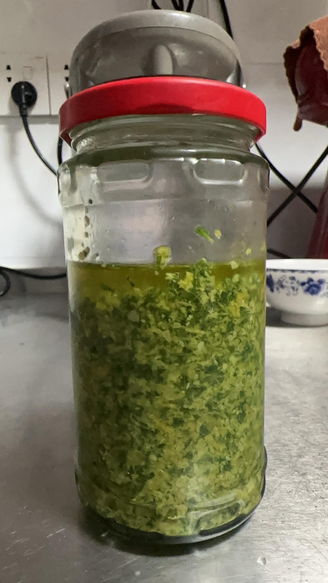 自制新鲜Pesto 传统罗勒松仁青酱意面酱