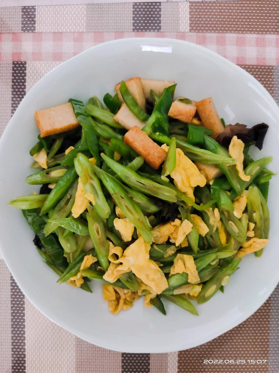 四季豆炒鸡蛋