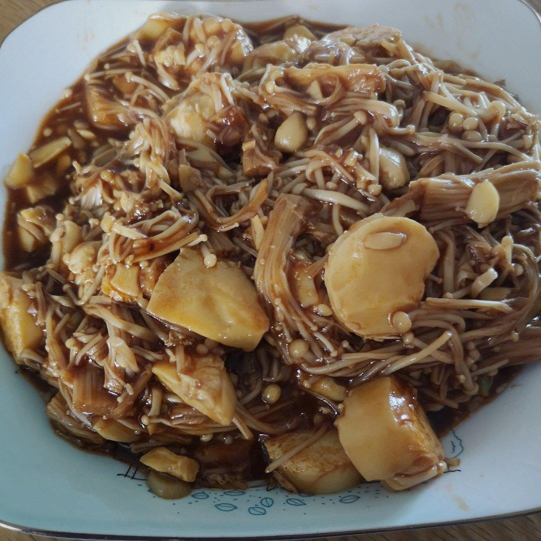 金针菇烧日本豆腐