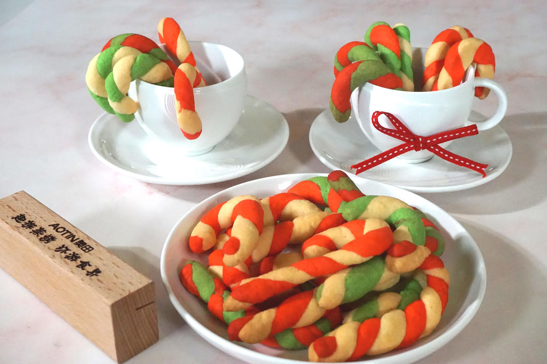 蒸烤一体集成灶懒人快手菜｜ 圣诞节小零食，拐杖饼干