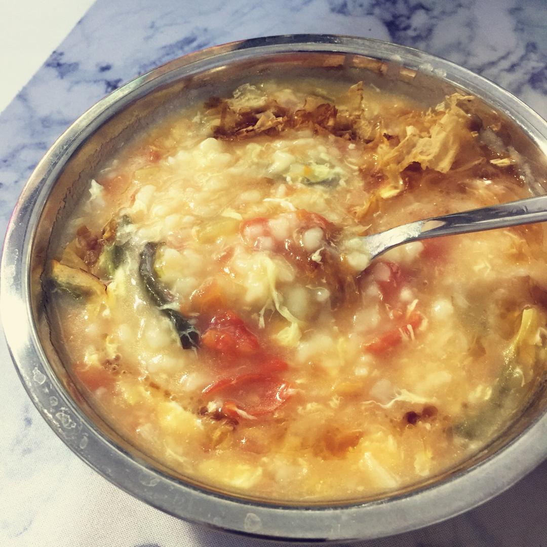 西红柿鸡蛋疙瘩汤