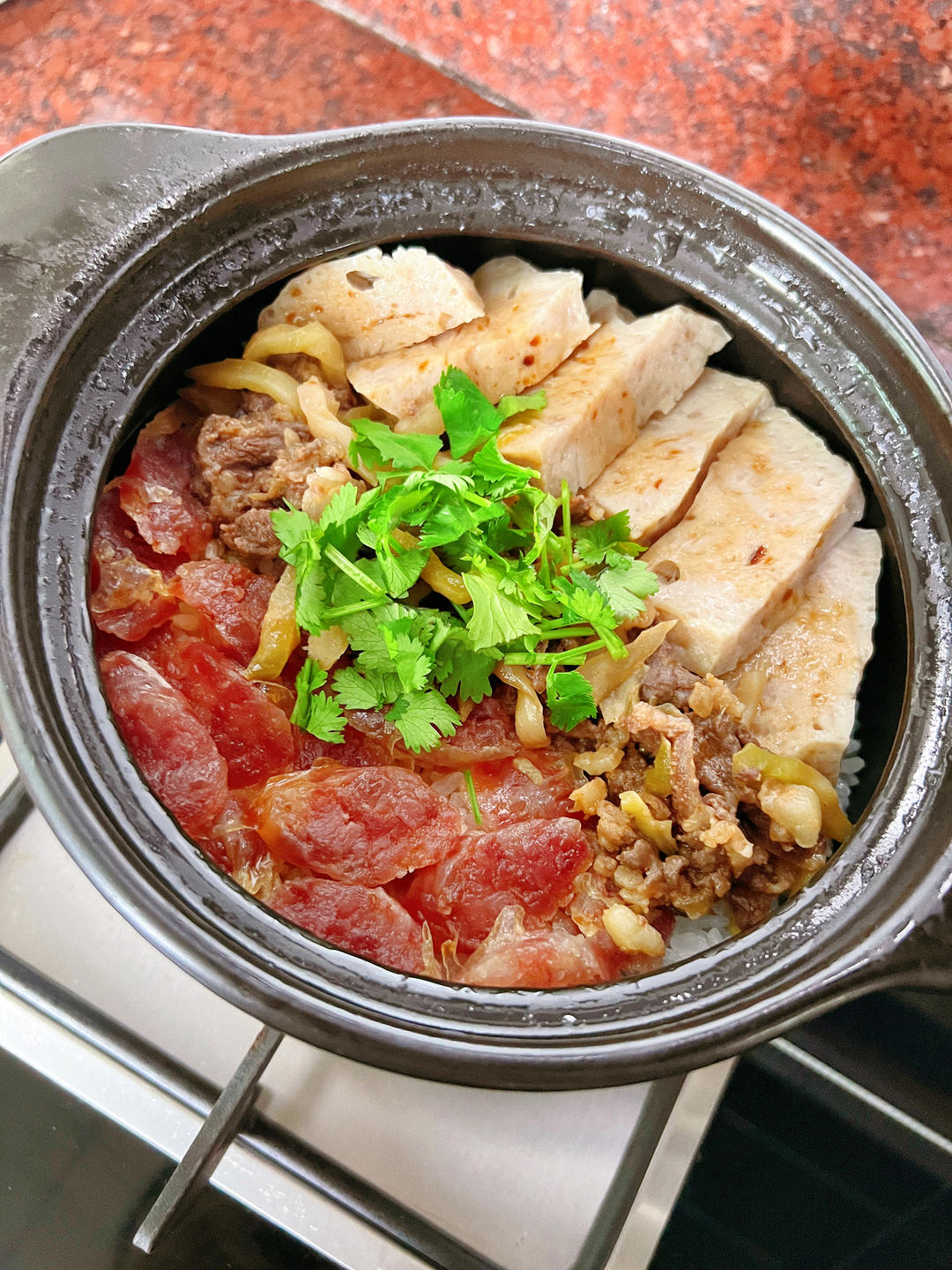 香喷喷的🍲腊肠煲仔饭（砂锅版）超简单神速
