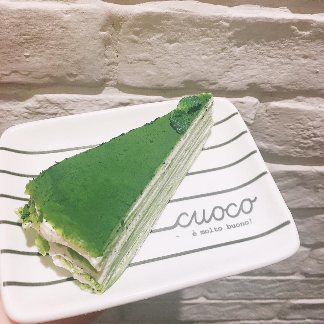 美味的煎蛋糕—抹茶千层蛋糕