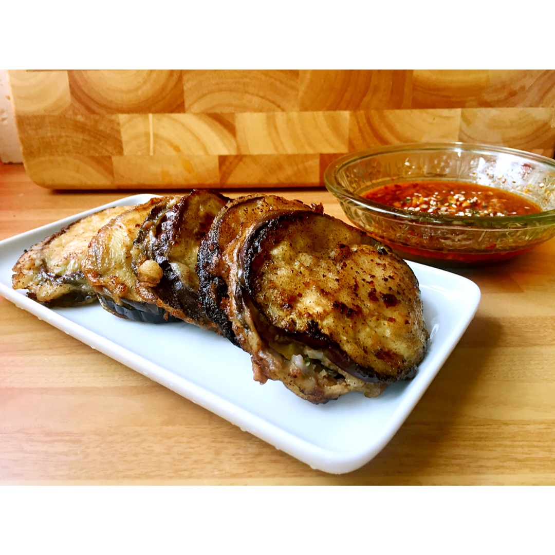 香炸茄盒-家乡的味道 Stuffed Fried Eggplant with Pork