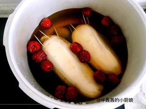 桂花红枣糯米藕的做法 步骤6