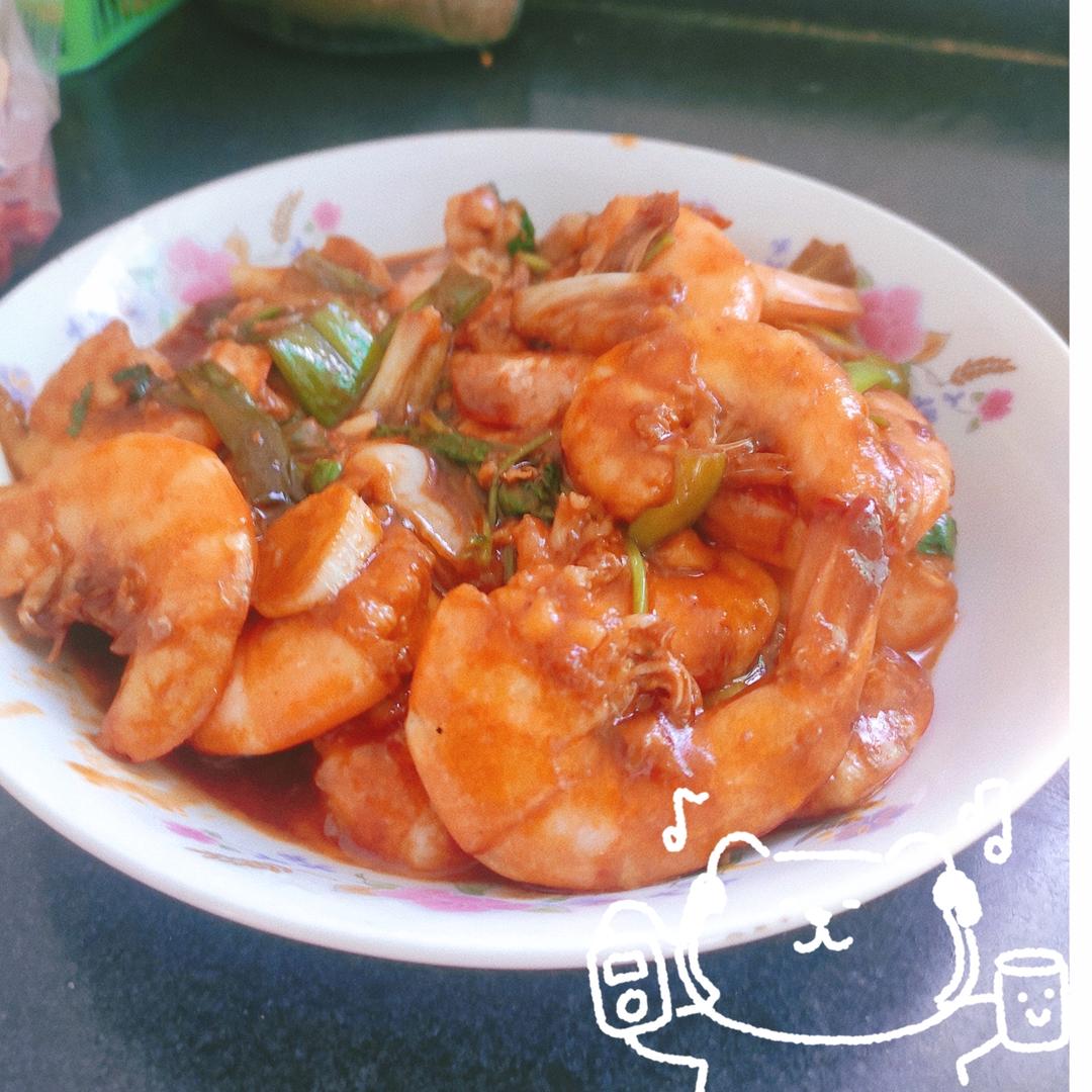 家庭版油焖大虾