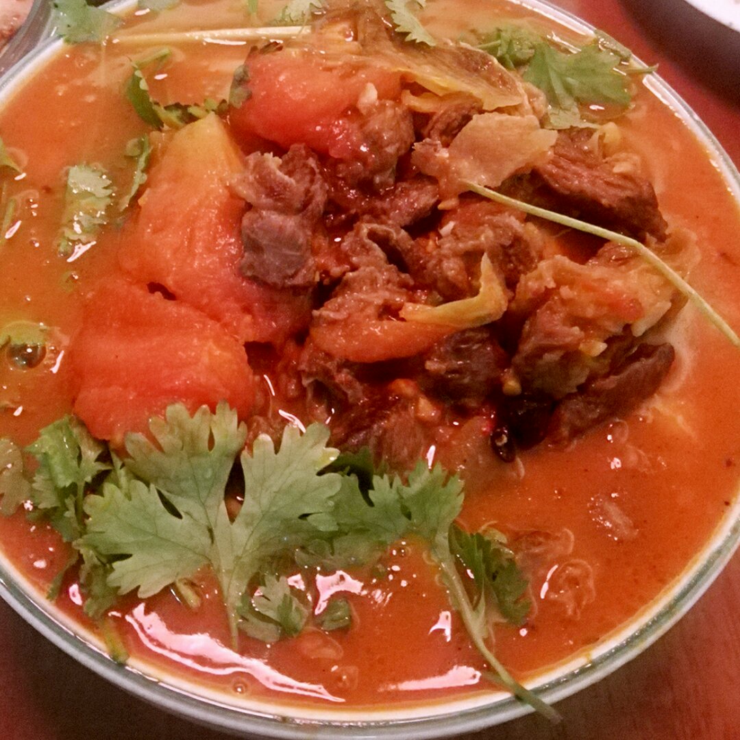 西红柿炖牛肉，酸酸的开胃菜