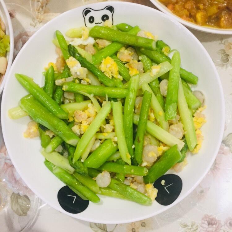 清炒芦笋虾仁
