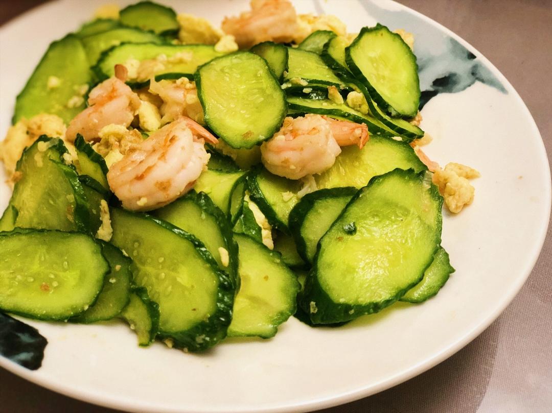虾仁鸡蛋炒黄瓜