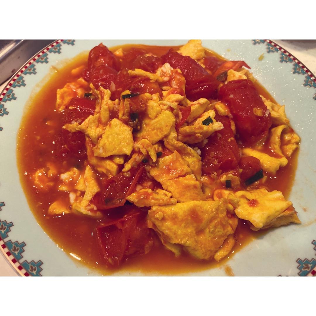 番茄炒鸡蛋（超浓的番茄味）