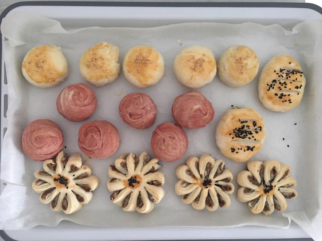 玉米油版绿豆（红豆、鲜花、鲜肉）饼