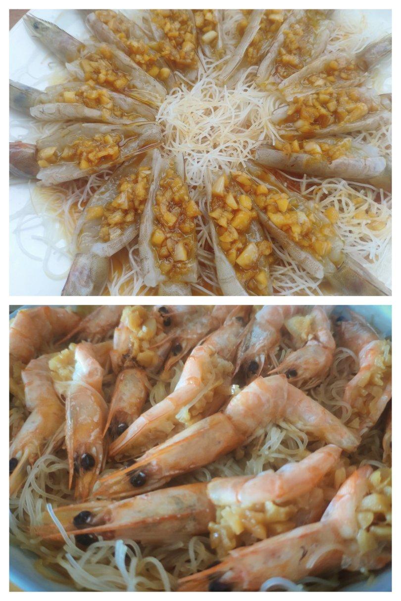 0失败的蒜茸酱粉丝蒸虾🦐🦐🦐（蒜茸酱衍生菜谱）
