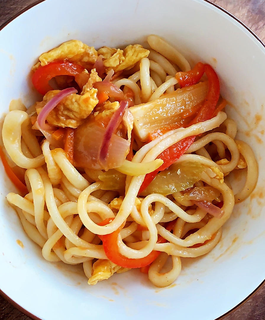 美食~爱^做的新疆拉条子 盘面