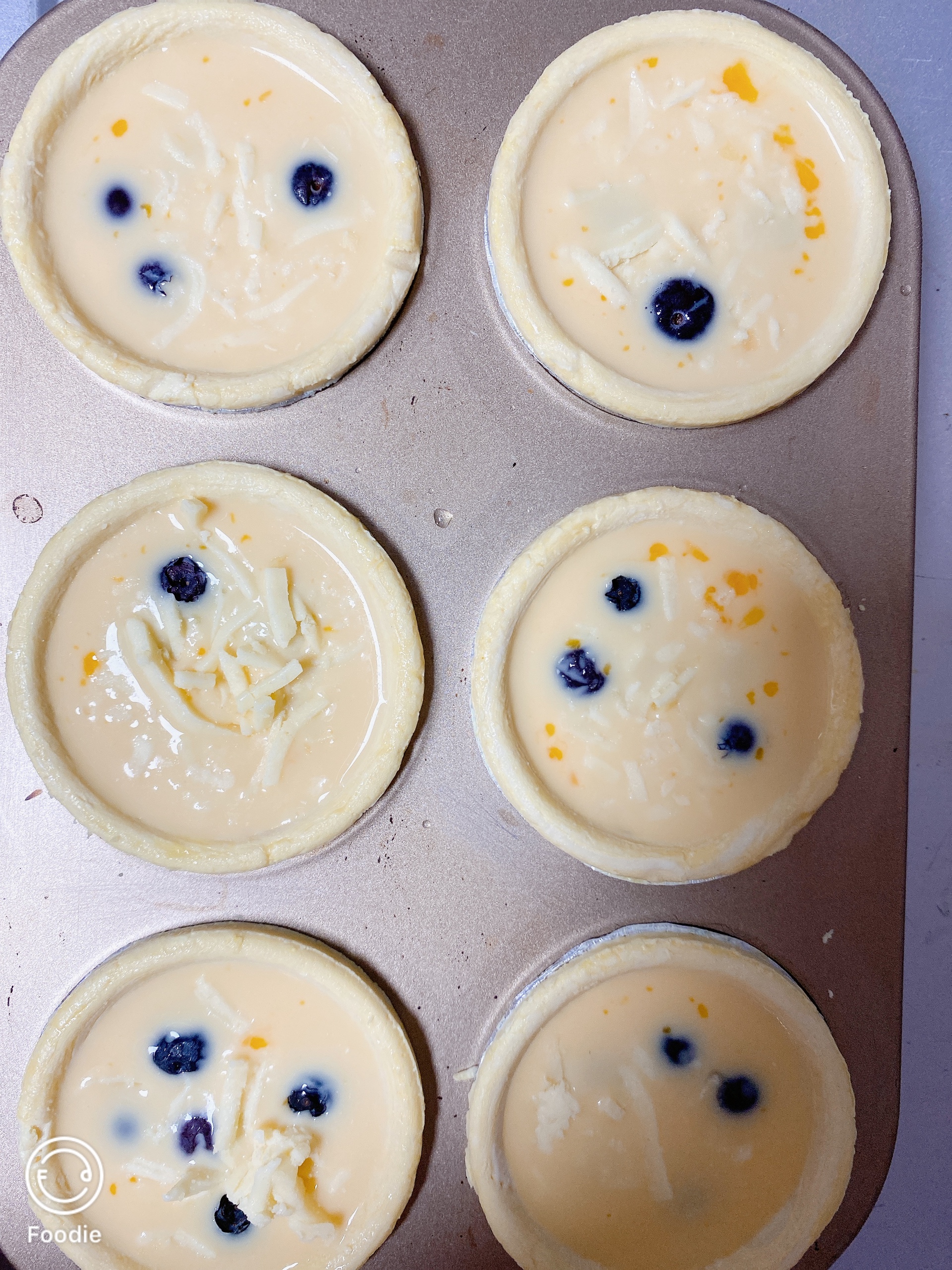 蓝莓🫐烤蛋挞（省电版）的做法