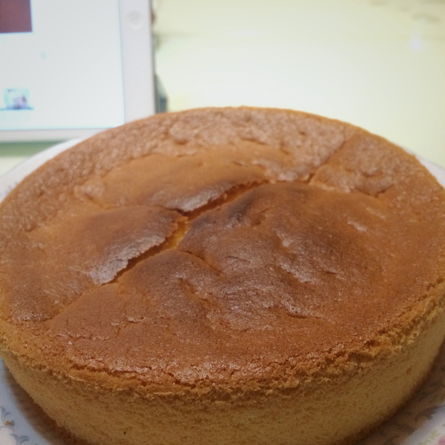 6寸原味戚风蛋糕